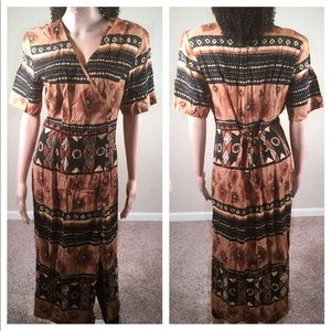 SIZE 12 BLACK & BROWN DRESS